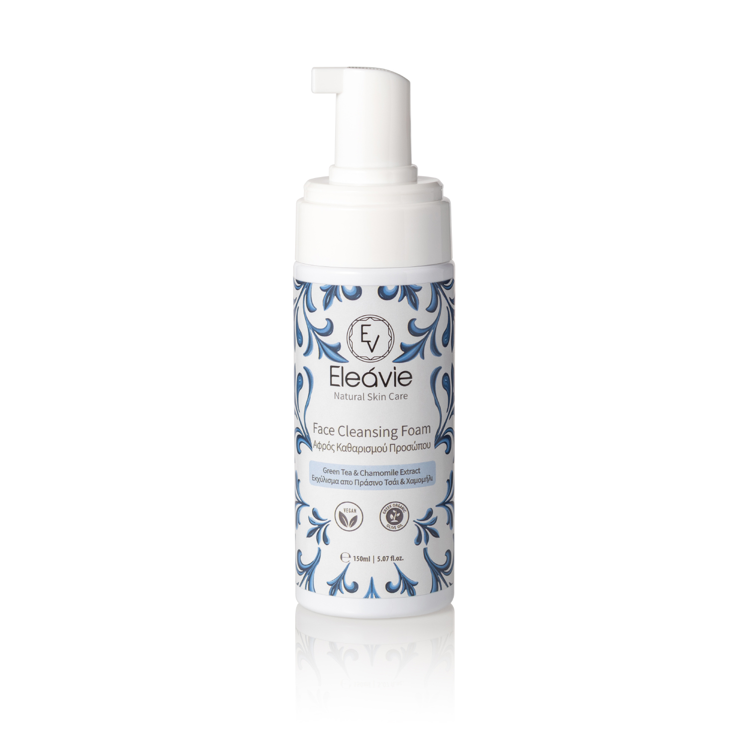 Face Cleansing Foam Green Tea & Chamomile Extract 150ml.