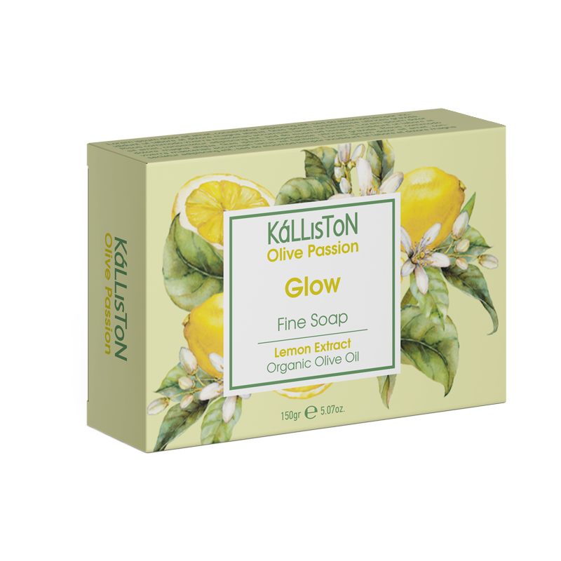 Fine soap glow with organic olive oil and lemon extract 150gr
