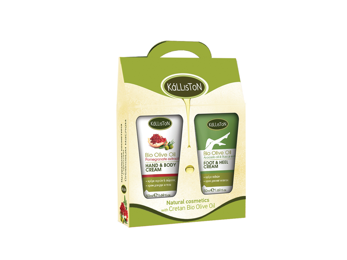 Σετ με κρέμα χεριών και σώματος 50ml + κρέμα ποδιών και φτερνών 50ml