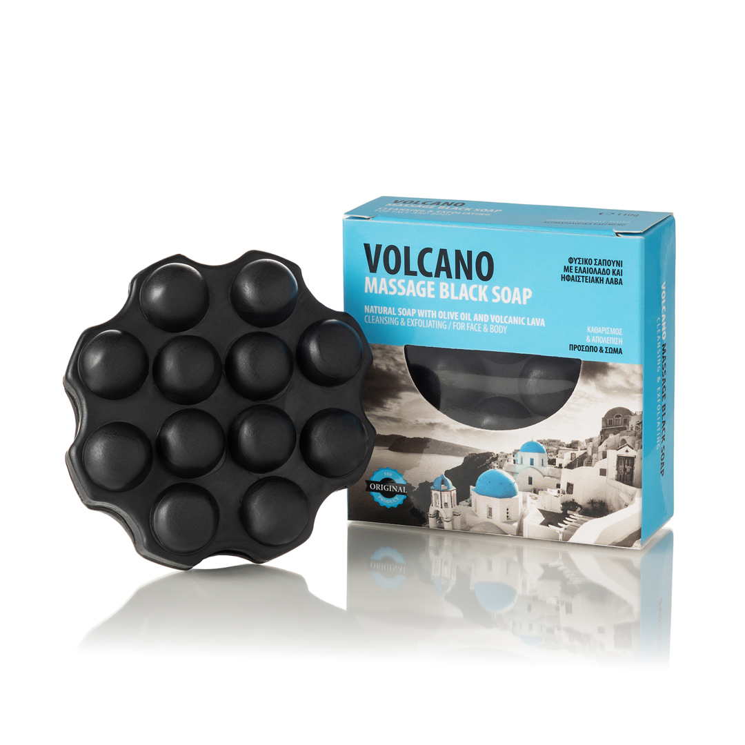 Santo Volcano Massage Soap with Olive Oil and Volcanic Lava 110gr