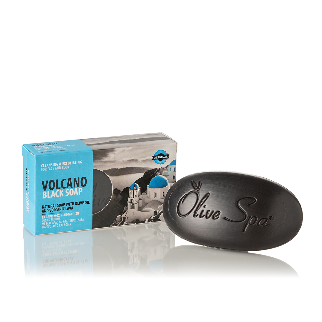 Santo Volcano Black Soap with Olive Oil and Volcanic Lava